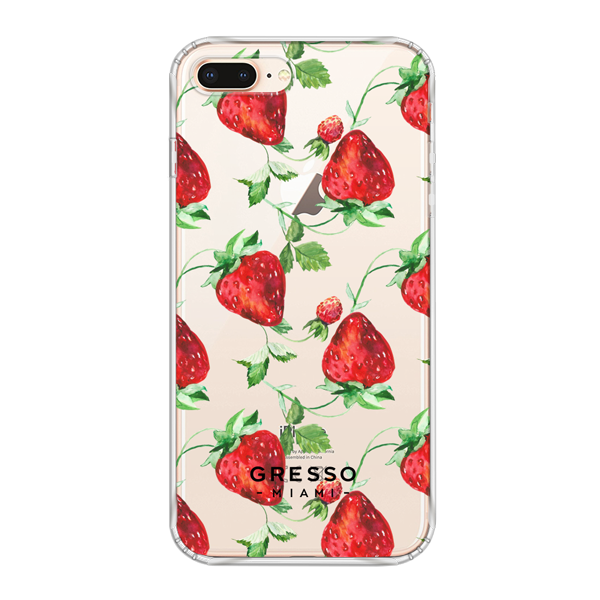 Противоударный чехол для iPhone 8 Plus. Коллекция Tutti Frutti. Модель Strawberry Margarita..