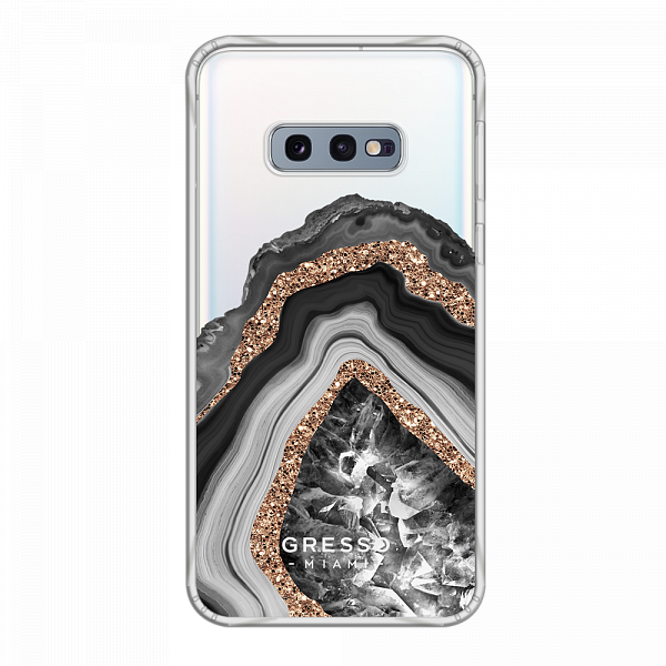 Противоударный чехол для Samsung Galaxy S10e. Коллекция Drama Queen. Модель Black Agate..