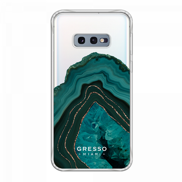 Противоударный чехол для Samsung Galaxy S10e. Коллекция Drama Queen. Модель Green Agate..