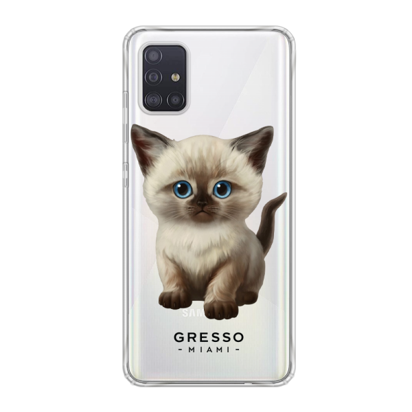 Противоударный чехол для Samsung Galaxy A51. Коллекция Let’s Be Friends!. Модель Siamese Kitten..