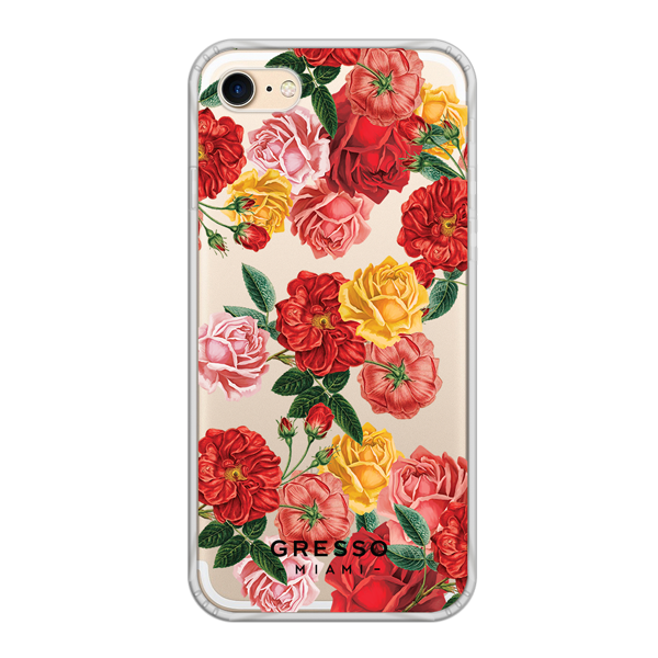 Противоударный чехол для iPhone 7. Коллекция Flower Power. Модель Rose Against Time..