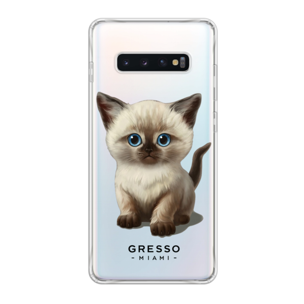 Противоударный чехол для Samsung Galaxy S10. Коллекция Let’s Be Friends!. Модель Siamese Kitten..