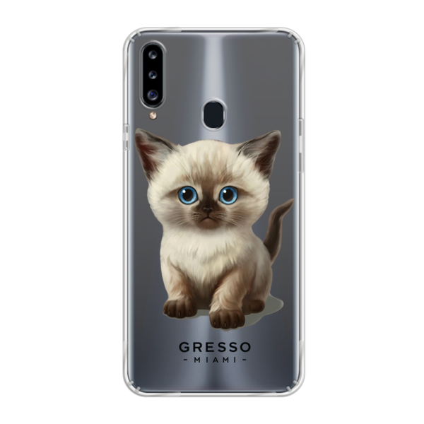 Противоударный чехол для Samsung Galaxy A20s. Коллекция Let’s Be Friends!. Модель Siamese Kitten..