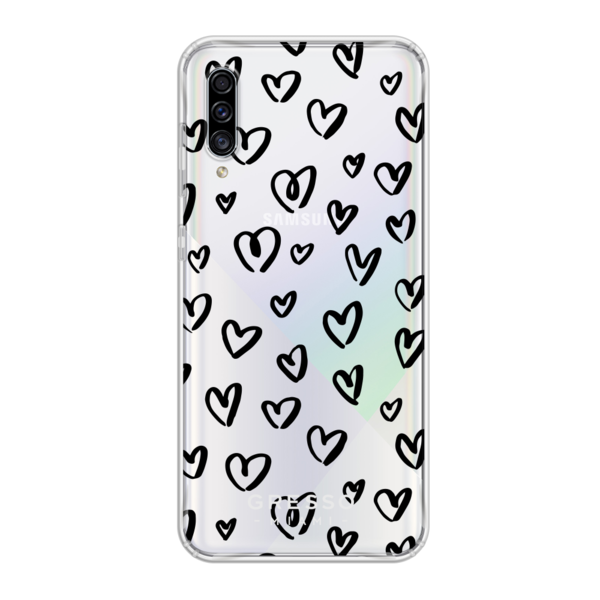 Противоударный чехол для Samsung Galaxy A30s. Коллекция La La Land. Модель Happy Hearts..
