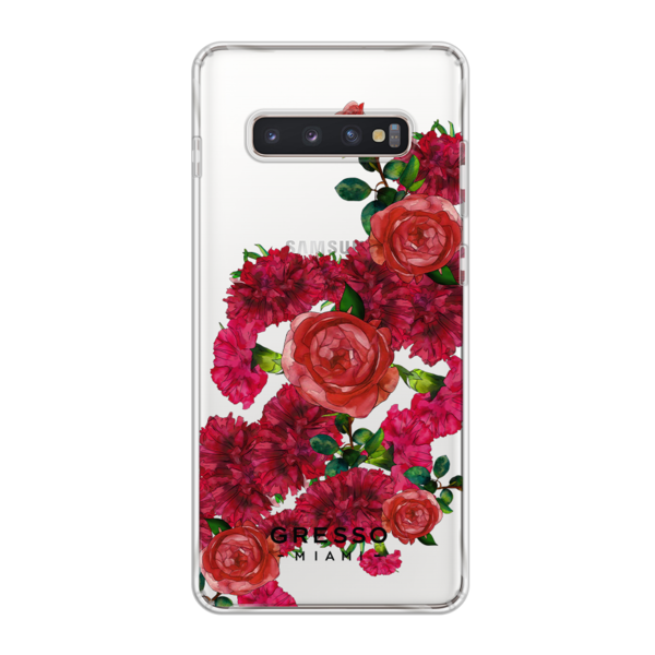 Противоударный чехол для Samsung Galaxy S10 Plus. Коллекция Flower Power. Модель Moulin Rouge..