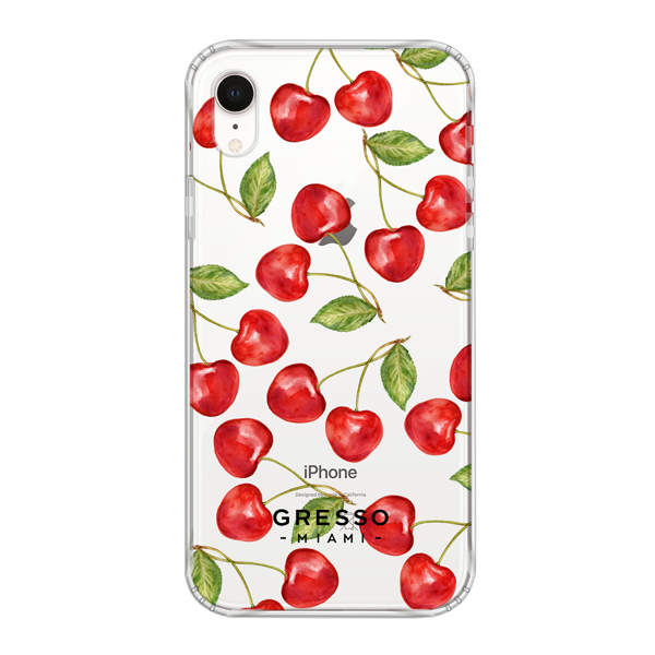 Противоударный чехол для iPhone XR. Коллекция Tutti Frutti. Модель Wild Cherry..