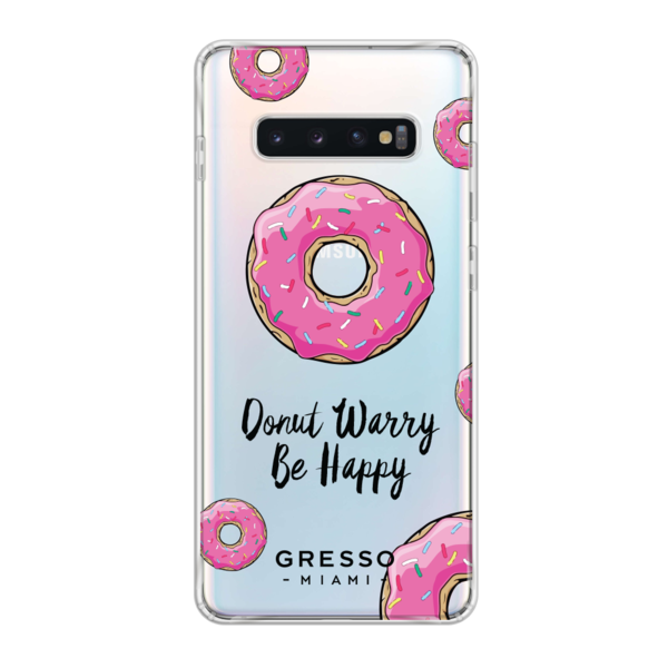 Противоударный чехол для Samsung Galaxy S10. Коллекция Because I'm Happy. Модель Donut Baby..