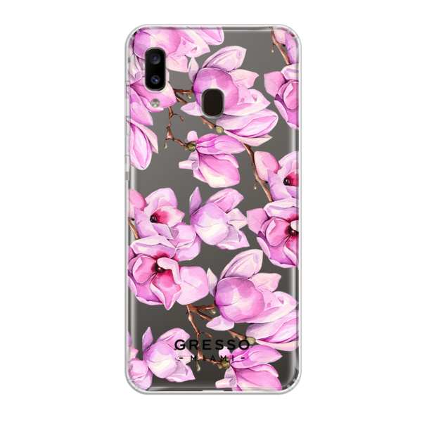 Противоударный чехол для Samsung Galaxy A20. Коллекция Flower Power. Модель The Power of Pink..