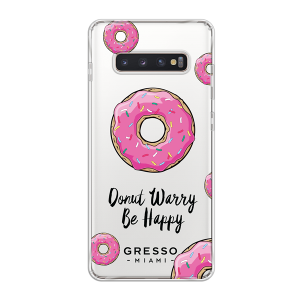 Противоударный чехол для Samsung Galaxy S10 Plus. Коллекция Because I'm Happy. Модель Donut Baby..