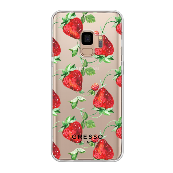 Противоударный чехол для Samsung Galaxy S9. Коллекция Tutti Frutti. Модель Strawberry Margarita..