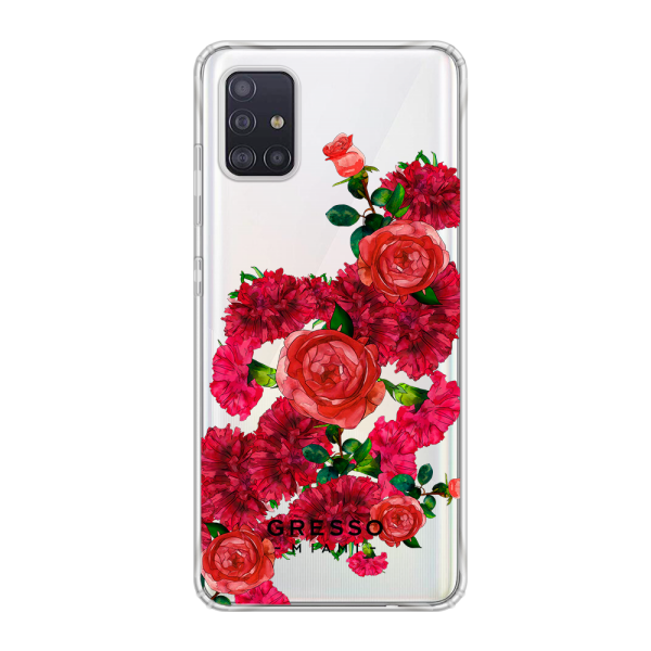 Противоударный чехол для Samsung Galaxy A51. Коллекция Flower Power. Модель Moulin Rouge..