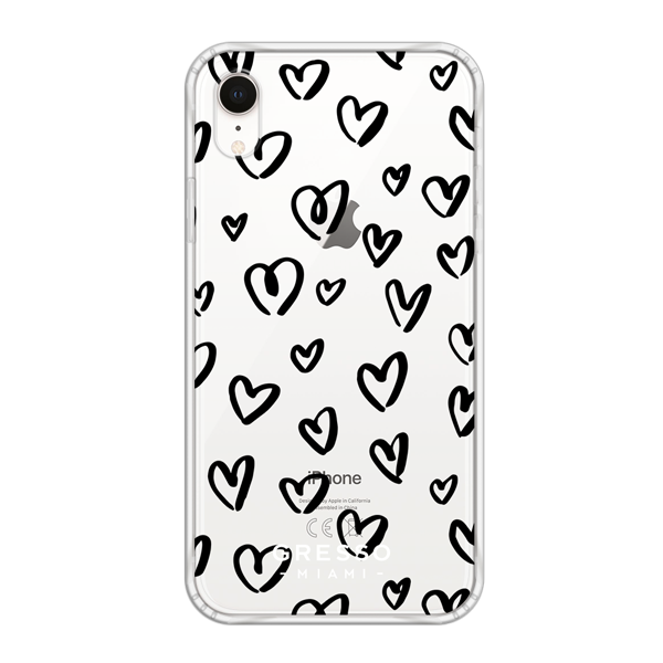 Противоударный чехол для iPhone XR. Коллекция La La Land. Модель Happy Hearts..