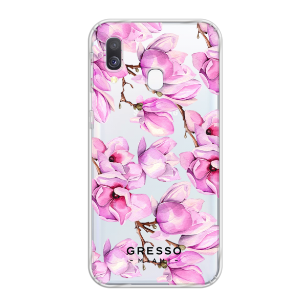 Противоударный чехол для Samsung Galaxy A40. Коллекция Flower Power. Модель The Power of Pink..