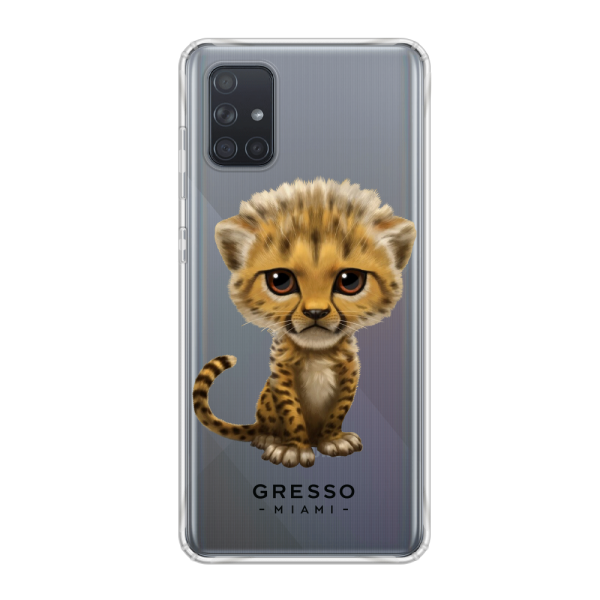 Противоударный чехол для Samsung Galaxy A71. Коллекция Let’s Be Friends!. Модель Cheetah..