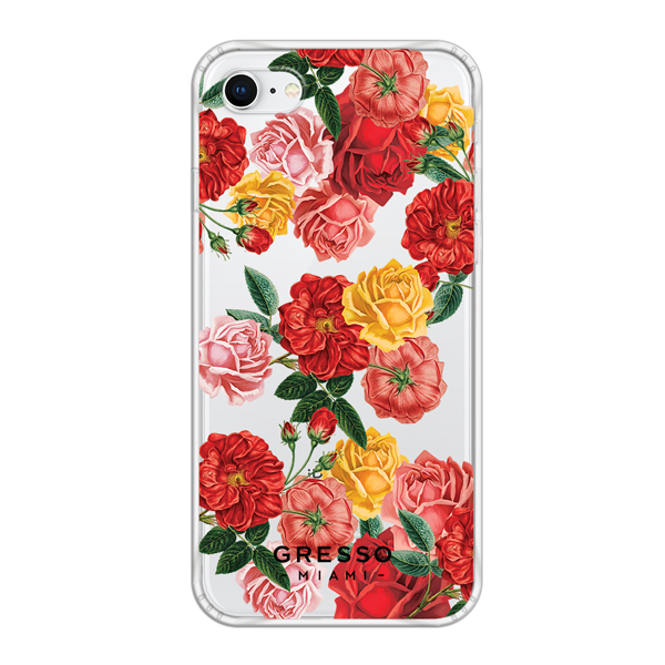 Противоударный чехол для iPhone 8. Коллекция Flower Power. Модель Rose Against Time..