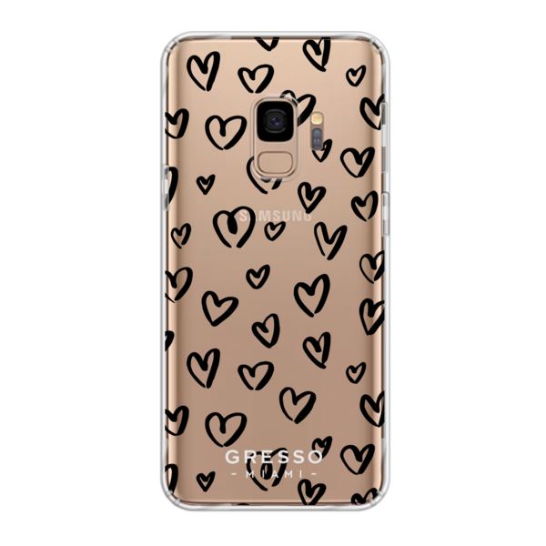 Противоударный чехол для Samsung Galaxy S9. Коллекция La La Land. Модель Happy Hearts..