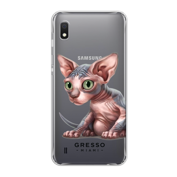 Противоударный чехол для Samsung Galaxy A10. Коллекция Let’s Be Friends!. Модель Sphynx Kitten..