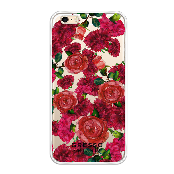 Противоударный чехол для iPhone 6 Plus/6S Plus. Коллекция Flower Power. Модель Formidably Red..