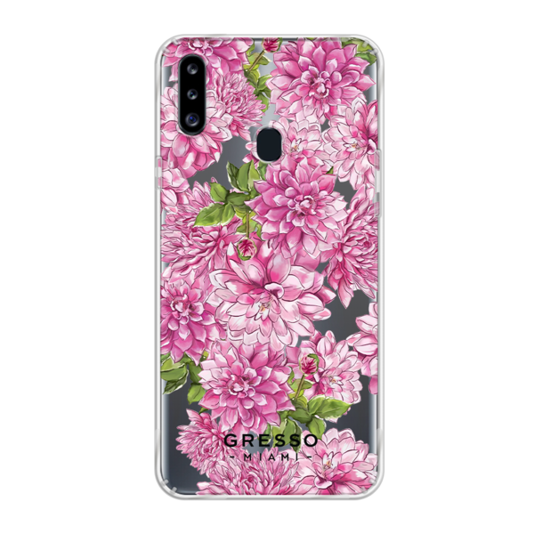 Противоударный чехол для Samsung Galaxy A20s. Коллекция Flower Power. Модель Pink Friday..