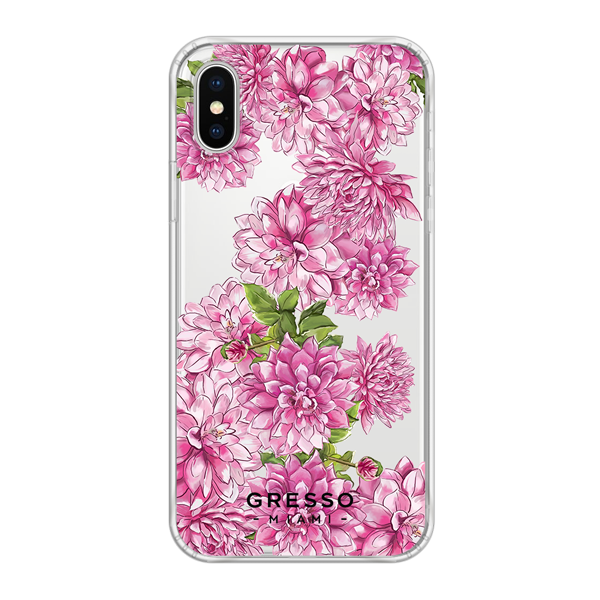 Противоударный чехол для iPhone XS. Коллекция Flower Power. Модель Pink Friday..