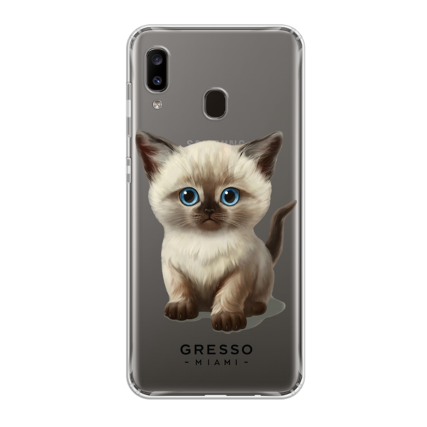 Противоударный чехол для Samsung Galaxy A20. Коллекция Let’s Be Friends!. Модель Siamese Kitten..