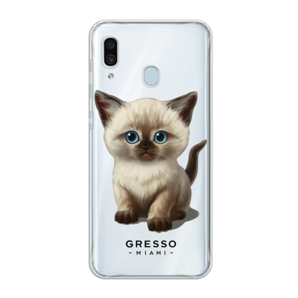 Противоударный чехол для Samsung Galaxy A30. Коллекция Let’s Be Friends!. Модель Siamese Kitten..