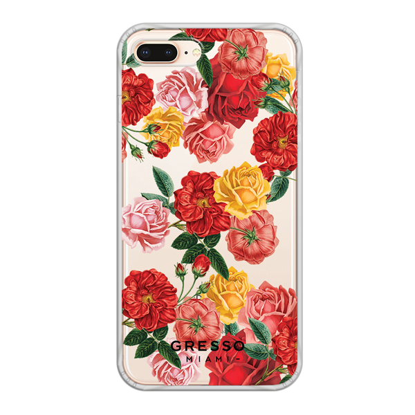 Противоударный чехол для iPhone 8 Plus. Коллекция Flower Power. Модель Rose Against Time..