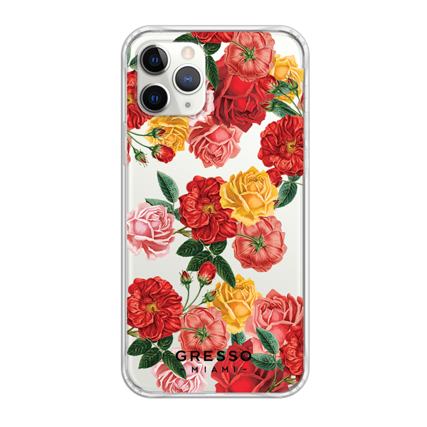 Противоударный чехол для iPhone 11 Pro. Коллекция Flower Power. Модель Rose Against Time..