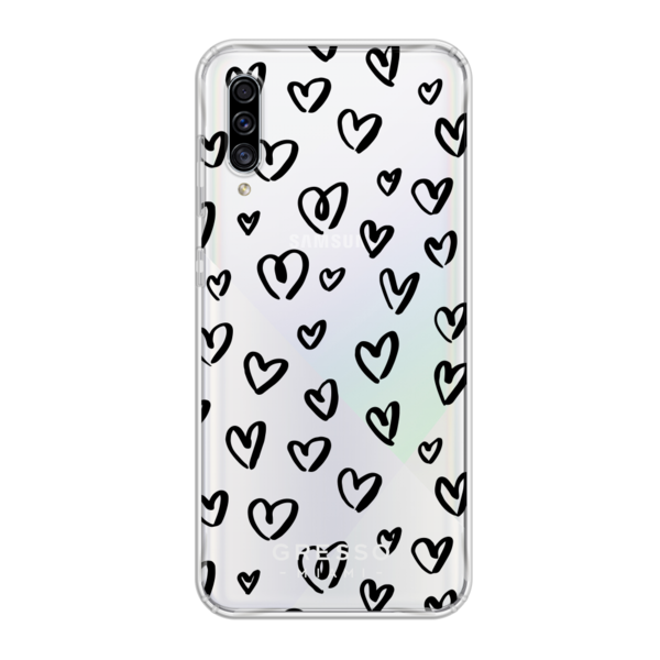Противоударный чехол для Samsung Galaxy A50s. Коллекция La La Land. Модель Happy Hearts..