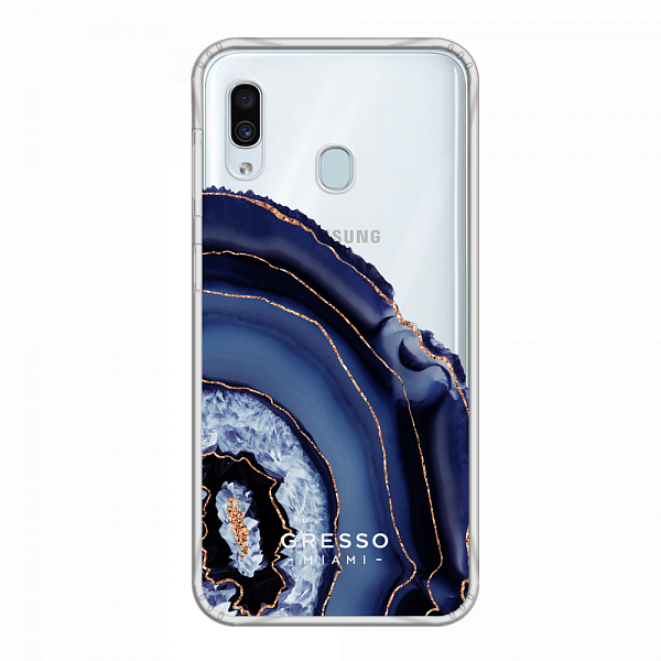 Противоударный чехол для Samsung Galaxy A30. Коллекция Drama Queen. Модель Blue Agate..