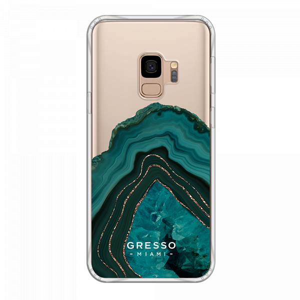 Противоударный чехол для Samsung Galaxy S9. Коллекция Drama Queen. Модель Green Agate..