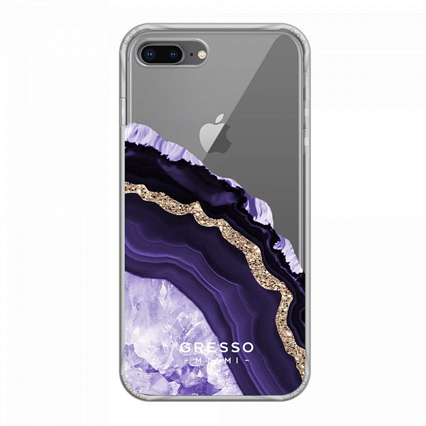 Противоударный чехол для iPhone 8 Plus. Коллекция Drama Queen. Модель Ultraviolet Agate..