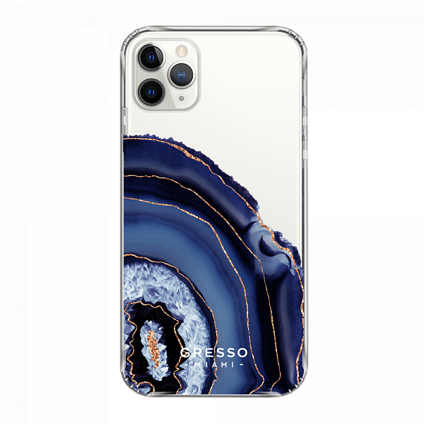 Противоударный чехол для iPhone 11 Pro Max. Коллекция Drama Queen. Модель Blue Agate..