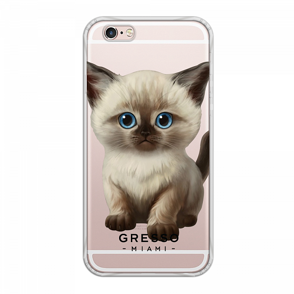 Противоударный чехол для iPhone 6/6S. Коллекция Let’s Be Friends!. Модель Siamese Kitten..