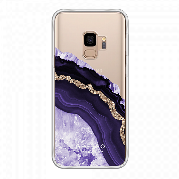 Противоударный чехол для Samsung Galaxy S9. Коллекция Drama Queen. Модель Ultraviolet Agate..