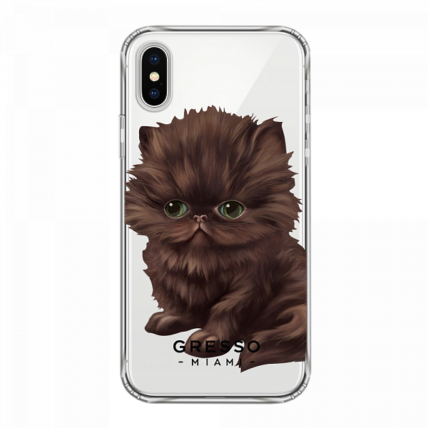 Противоударный чехол для iPhone XS. Коллекция Let’s Be Friends!. Модель Persian Kitten..