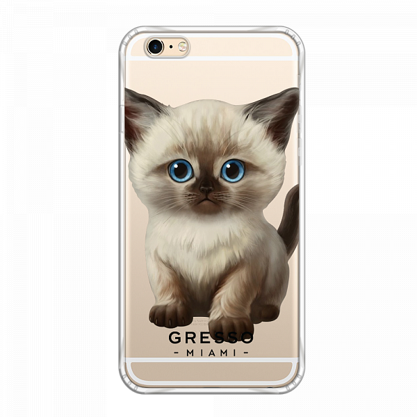 Противоударный чехол для iPhone 6 Plus/6S Plus. Коллекция Let’s Be Friends!. Модель Siamese Kitten..