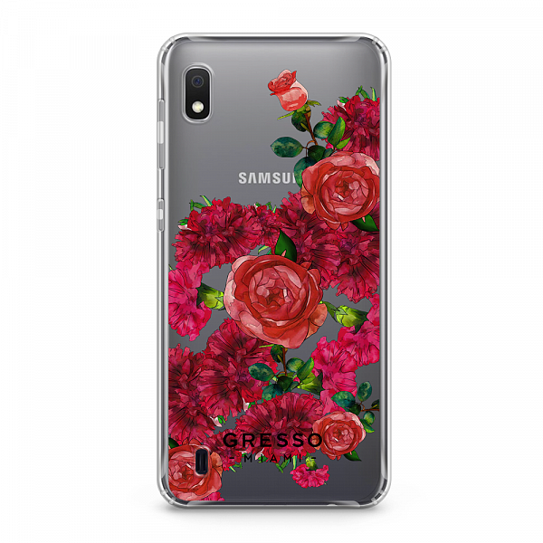 Противоударный чехол для Samsung Galaxy A10. Коллекция Flower Power. Модель Moulin Rouge..
