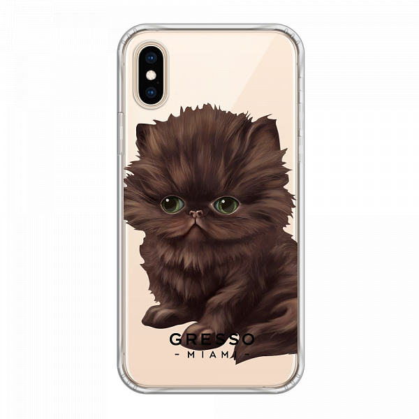 Противоударный чехол для iPhone XS Max. Коллекция Let’s Be Friends!. Модель Persian Kitten..
