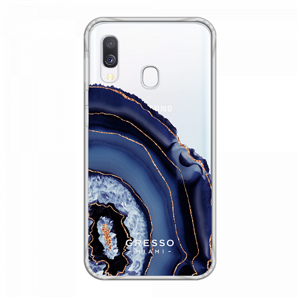 Противоударный чехол для Samsung Galaxy A40. Коллекция Drama Queen. Модель Blue Agate..