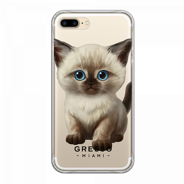 Противоударный чехол для iPhone 7 Plus. Коллекция Let’s Be Friends!. Модель Siamese Kitten..