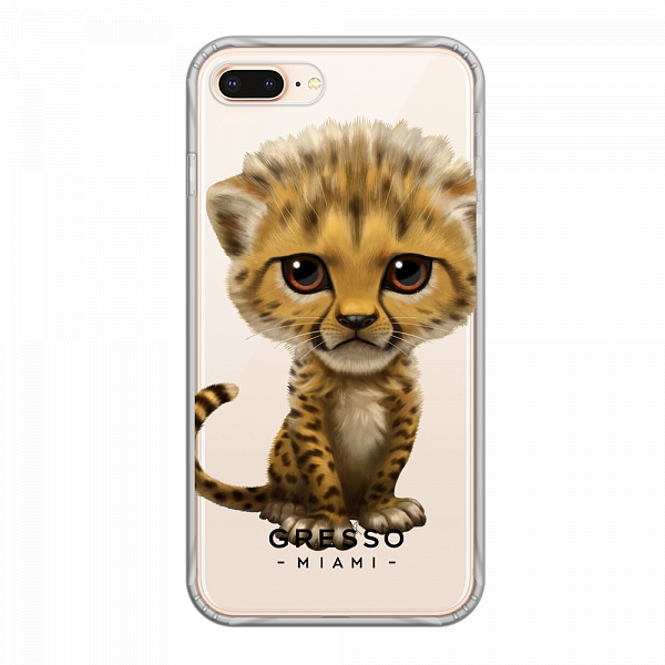 Противоударный чехол для iPhone 8 Plus. Коллекция Let’s Be Friends!. Модель Cheetah..