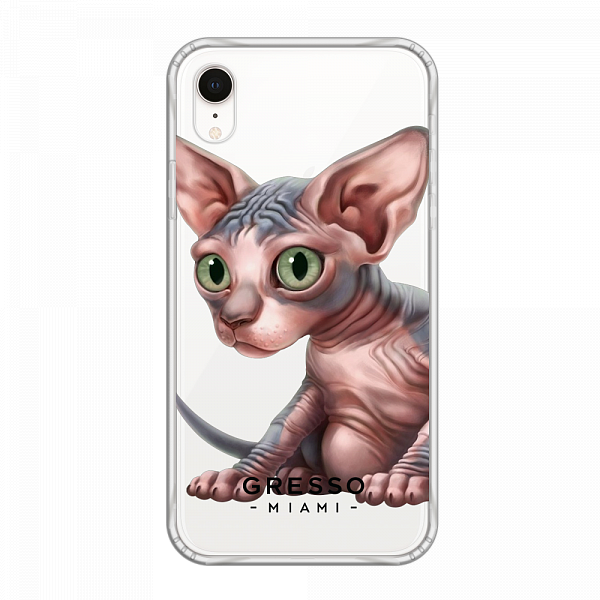 Противоударный чехол для iPhone XR. Коллекция Let’s Be Friends!. Модель Sphynx Kitten..
