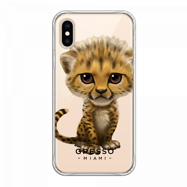 Противоударный чехол для iPhone XS Max. Коллекция Let’s Be Friends!. Модель Cheetah..