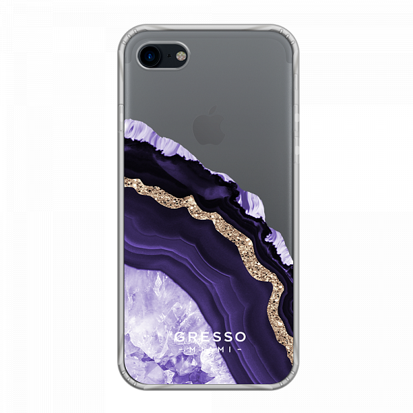 Противоударный чехол для iPhone 7. Коллекция Drama Queen. Модель Ultraviolet Agate..
