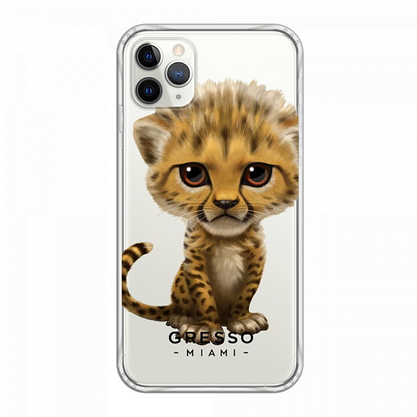 Противоударный чехол для iPhone 11 Pro Max. Коллекция Let’s Be Friends!. Модель Cheetah..