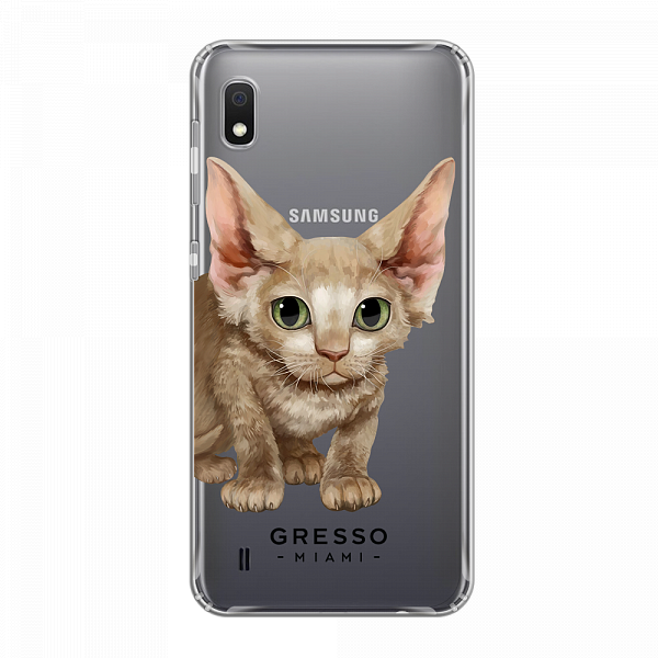Противоударный чехол для Samsung Galaxy A10. Коллекция Let’s Be Friends!. Модель Devon Rex..