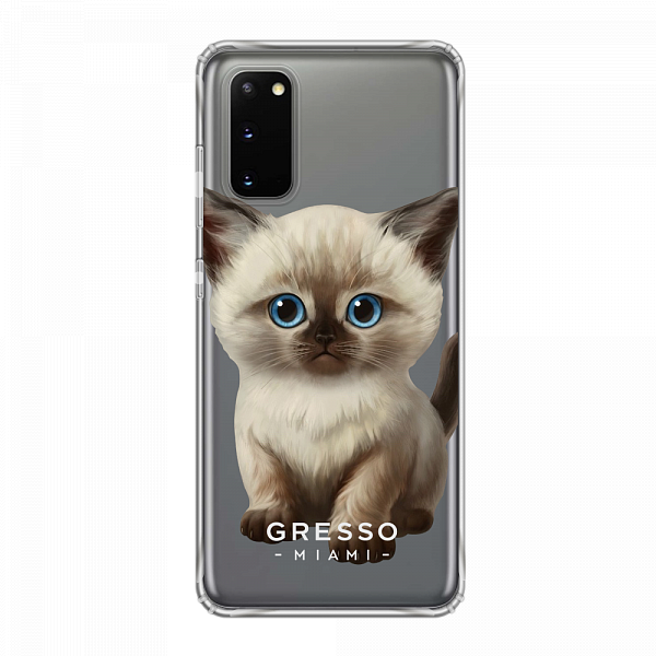 Противоударный чехол для Samsung Galaxy S20. Коллекция Let’s Be Friends!. Модель Siamese Kitten..