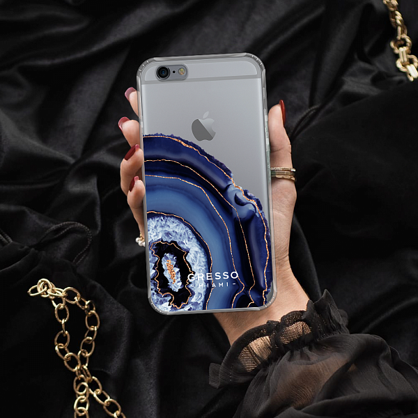 Противоударный чехол для iPhone 6/6S. Коллекция Drama Queen. Модель Blue Agate..