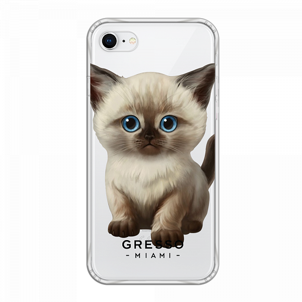 Противоударный чехол для iPhone 8. Коллекция Let’s Be Friends!. Модель Siamese Kitten..